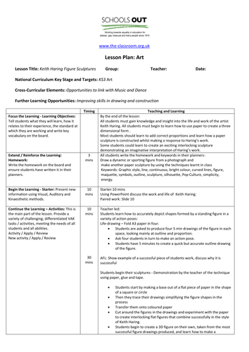 Art KS3 - Keith Haring