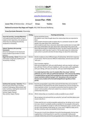 All Relationships? All Equal ?