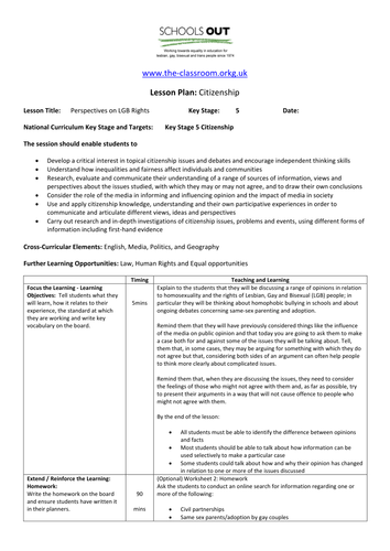 Perspective on LGB Rights