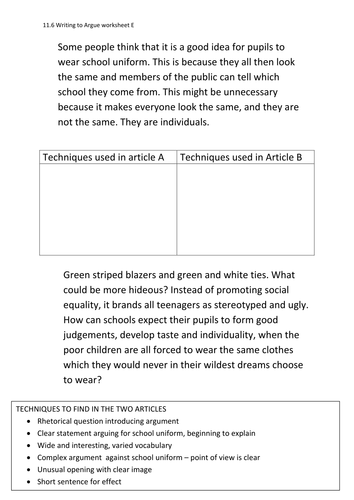 Writing to Argue - Introduction - C grade