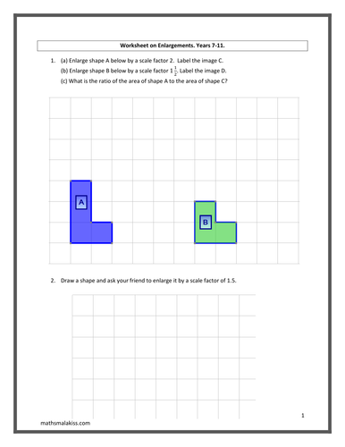 Enlargements KS3 and KS4 with answers