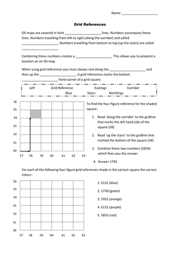 the simpsons grid references worksheet by occold25 teaching resources