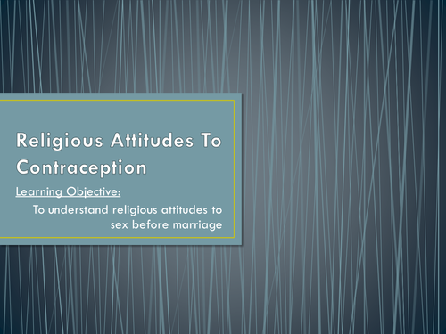 Religious Attitudes Towards Contraception