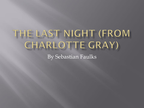 the last night charlotte gray