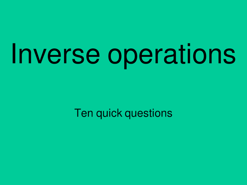 10 Q starter  for inverse operations AFL
