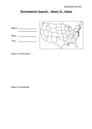 Environmental Hazards Revision Sheets | Teaching Resources