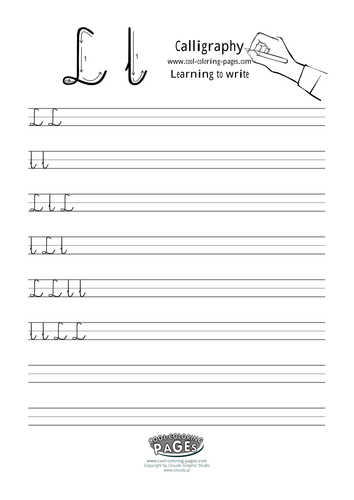 Calligraphy for Kids: Letter L