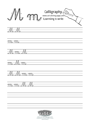 Calligraphy for Kids: Letter M