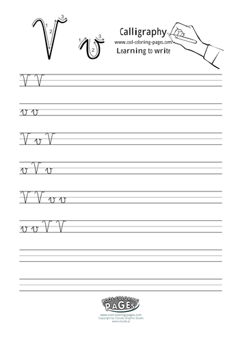 Calligraphy for Kids: Letter V