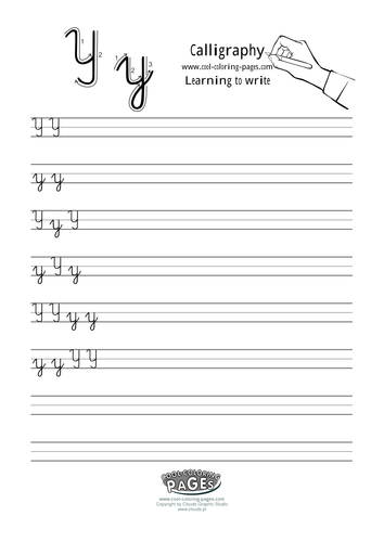 Calligraphy for Kids: Letter Y