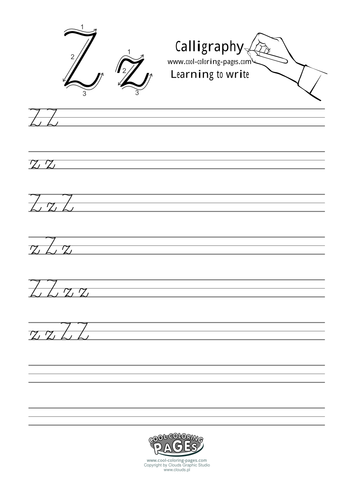 Calligraphy for Kids: Letter Z