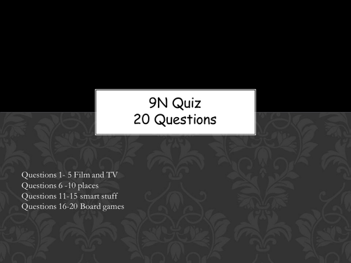 Tutor group quiz