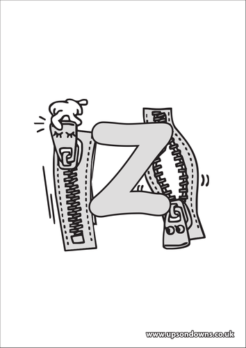Colouring poster: Z