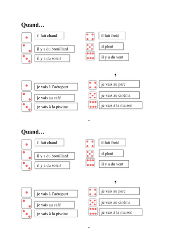 Dice activity | Teaching Resources