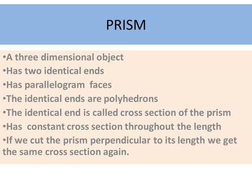 Introduction to volume of prisms