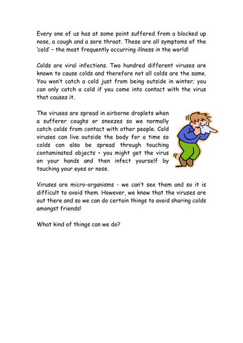 Information Sheets for Microorganisms Topic