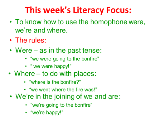 Homophone - Literacy Scross the Curriculum