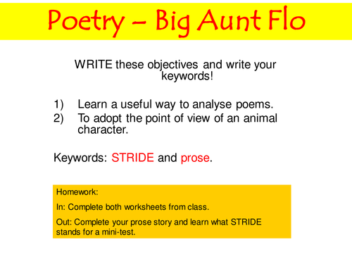 Family Poetry Full Lesson PP - Lesson 7