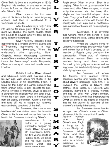 Dickens - Oliver Twist - Learning about the book