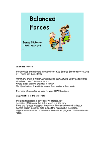 KS3 Forces Smartboard file