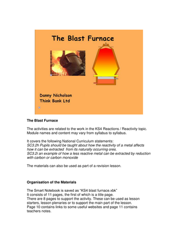 KS4 Blast furnace smart notebook file