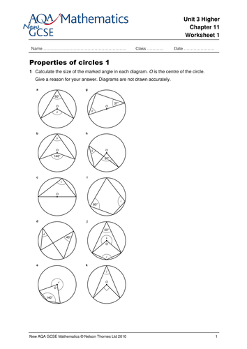 GCSE Mathematics Properties of Circles Pack | Teaching Resources