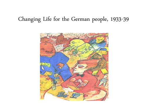 WJEC Germany 1929-47: Changing Life sourcework