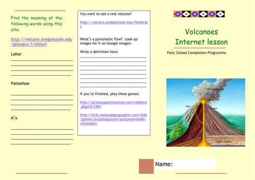 Volcano IT Worksheet | Teaching Resources
