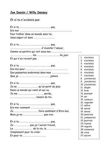 Le conditionnel avec une chanson