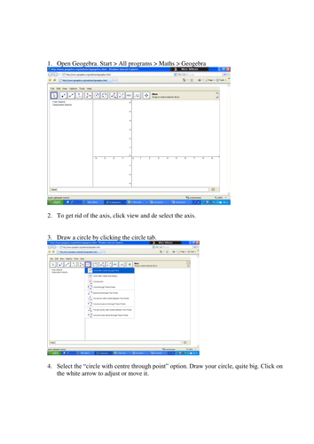 Investigating Circle Theroems in Geogebra