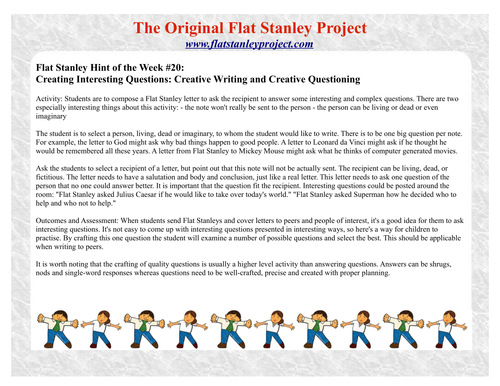Flat Stanley Creative Writing, Questions & Answers