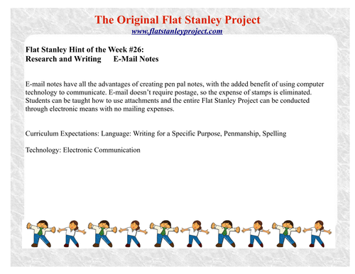 Flat Stanley emails