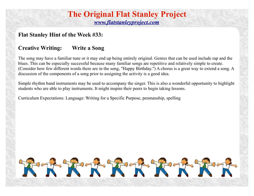 Flat Stanley: Write a song