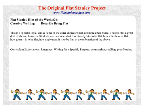 Flat Stanley: Describe being flat