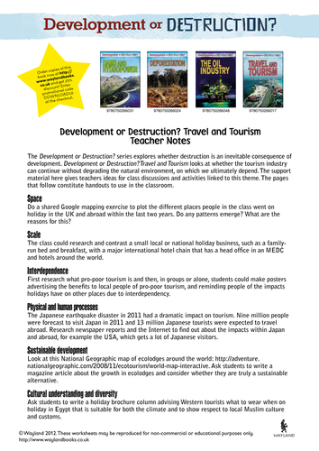 Tourism and Travel: Development or Destruction?