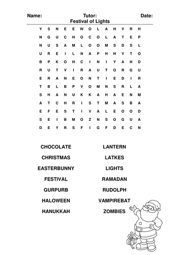 Festival Word search