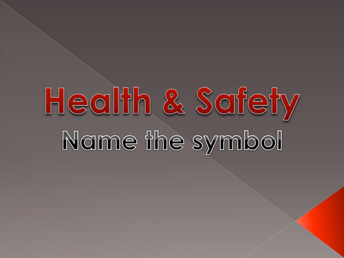 Health and safety symbols