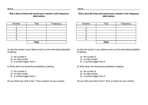 Experimental Probability | Teaching Resources