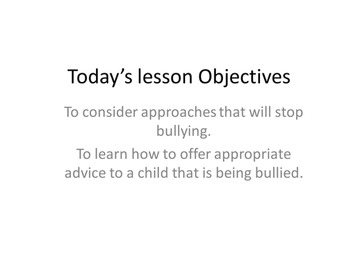 Anti Bullying Full Lesson PP