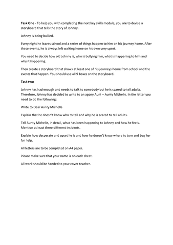 Cover Lesson on Bullying