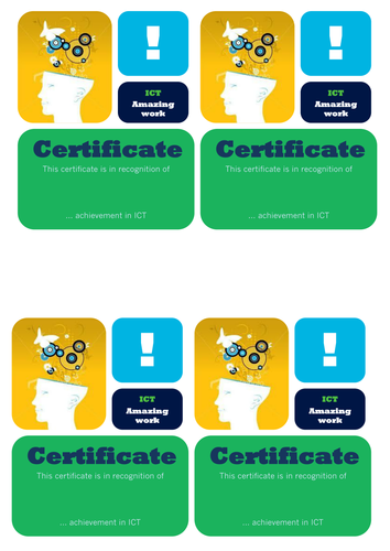 Reward Certificates for ICT