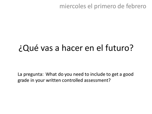 ¿Qué vas a hacer en el futuro?