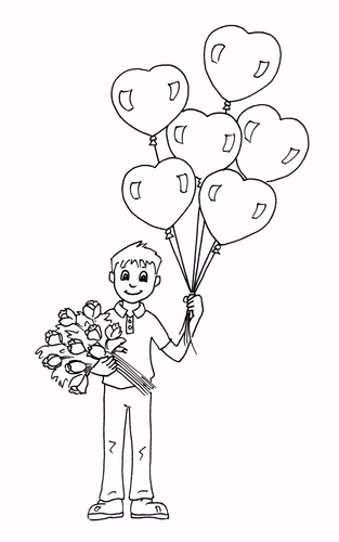 Valentine's Day - Colouring Page