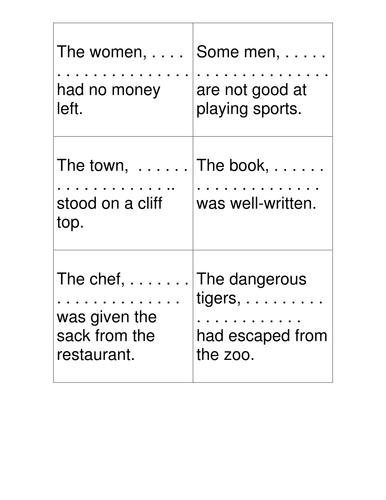 Starter on Adhectival clauses for complex sentence