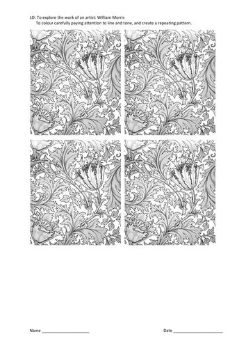 William Morris repeating tiles