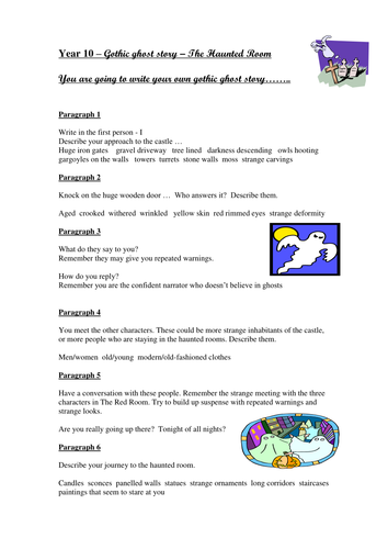 Plan For Writing A Ghost Story - Guide For Pupils