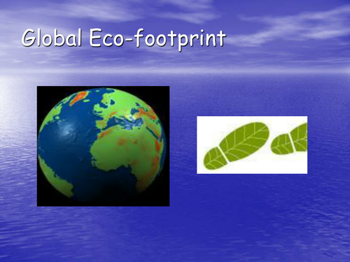 Ecological Footprinting in the Classroom - Global