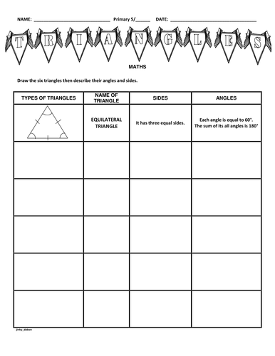 Draw the Types of Triangles