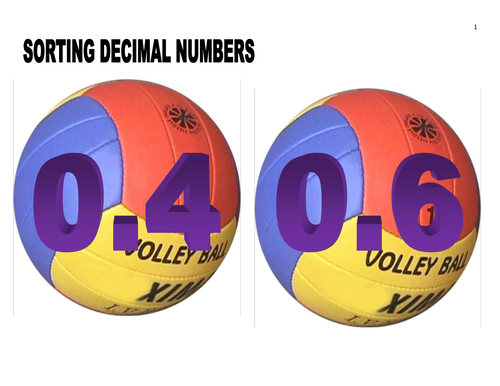 Sorting Decimal Numbers