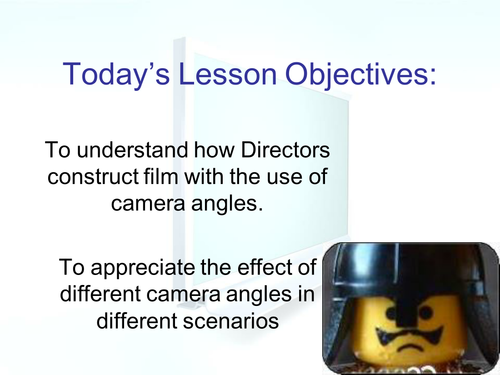 Download Full lesson PP camera Angles & Worksheet by MissRathor ...